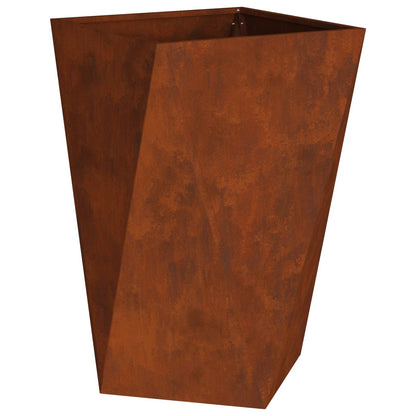 Jardinera 2 Pcs Oxidado 50 X 50 X 75 Cm Acero Autopatinable_4