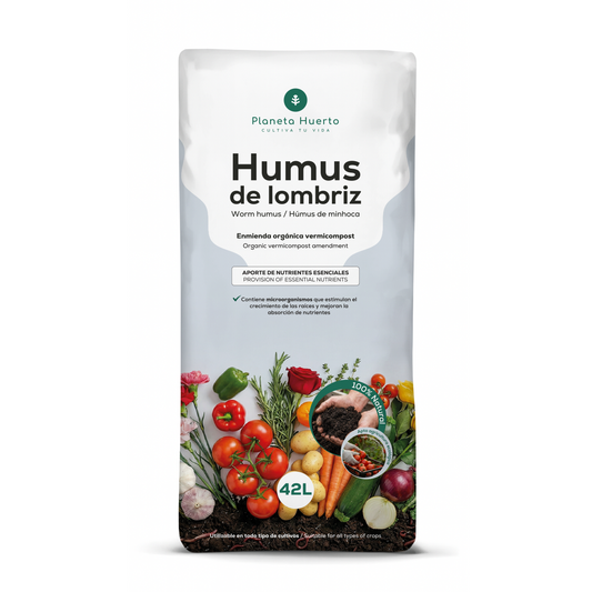 Humus de Lombriz 100% Natural Planeta Huerto 42 L