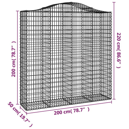 Cestas De Gaviones 4 Uds Forma De Arco Hierro 200x50x200/220 Cm_5