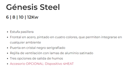 Bricosol Estufa De Pellets Genesis Steel 8 Negro De Ferlux_1