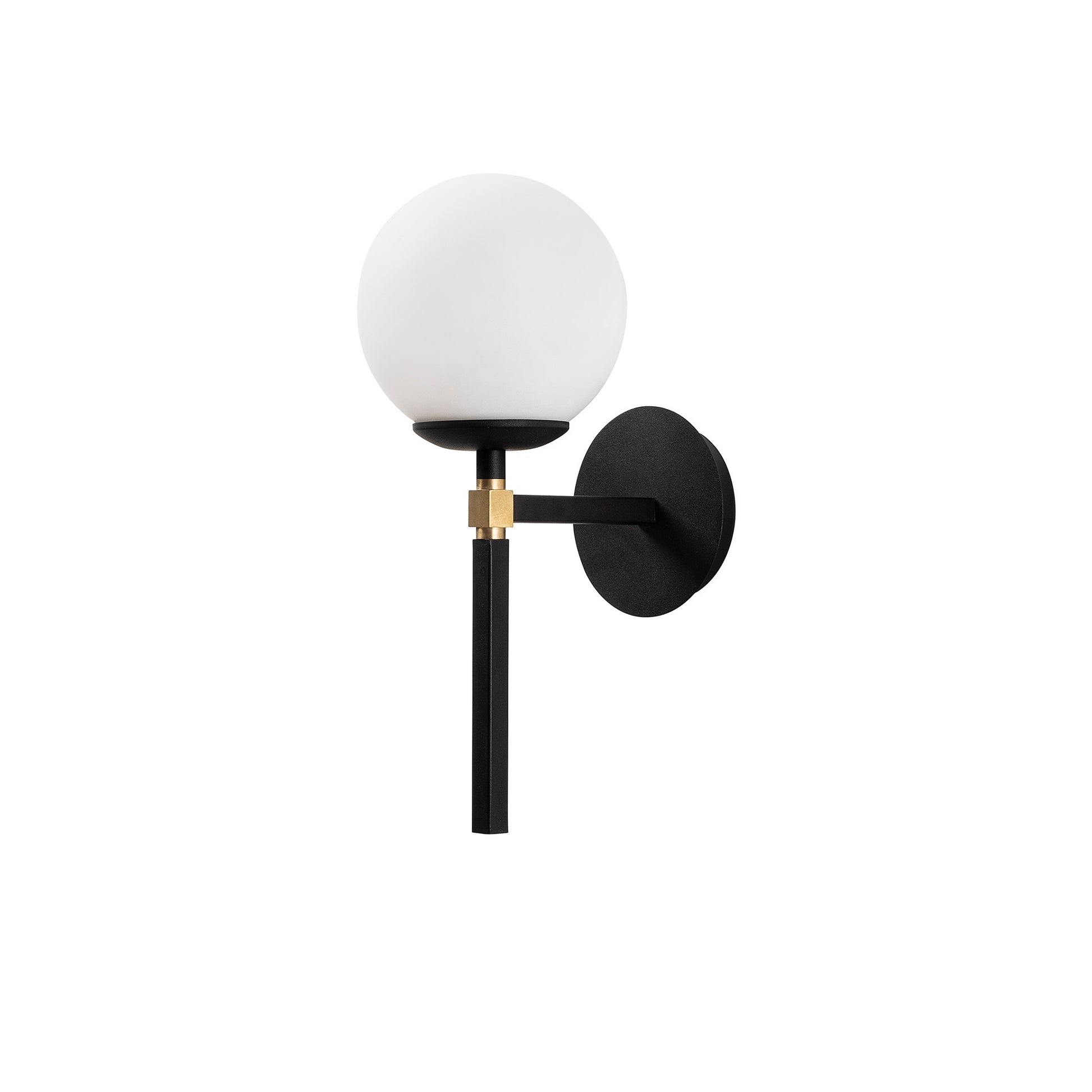 Aplique De Pared, Metal , Negro blanco, 15x20x37, Casquillo E 27 Max 40 W_2