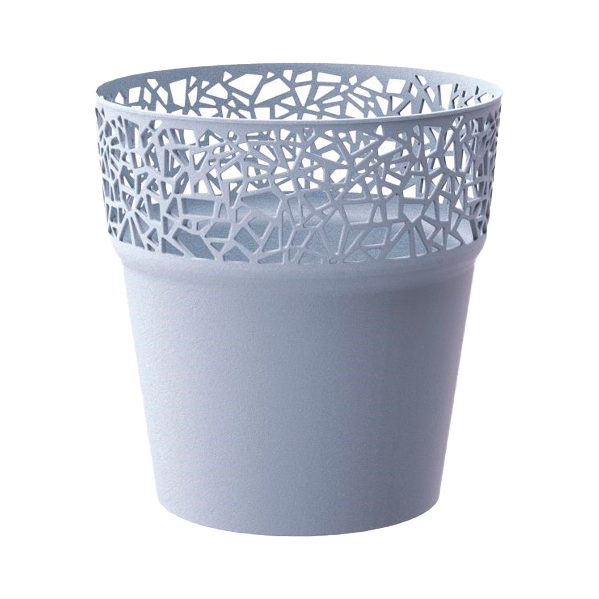 Maceta De Plastico Tree En Color Gris Hielo 12 (largo) X 12 (ancho) X 12,2 (alto) Cm_0