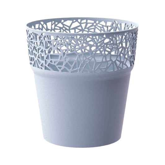 Maceta De Plastico Tree En Color Gris Hielo 14,5 (largo) X 14,5 (ancho) X 14,8 (alto) Cm_0