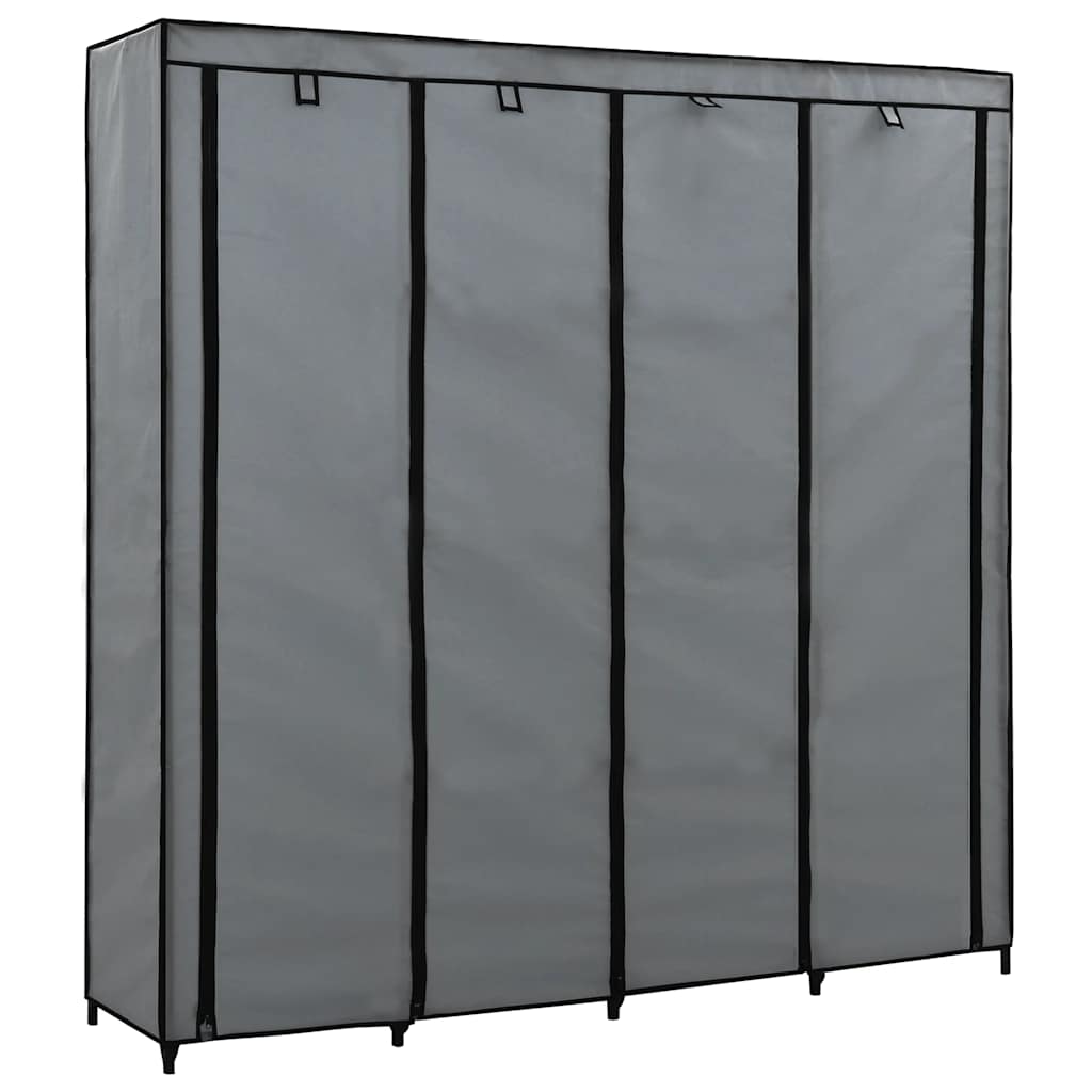 Armario Con 4 Compartimentos Gris 175x45x170 Cm_0