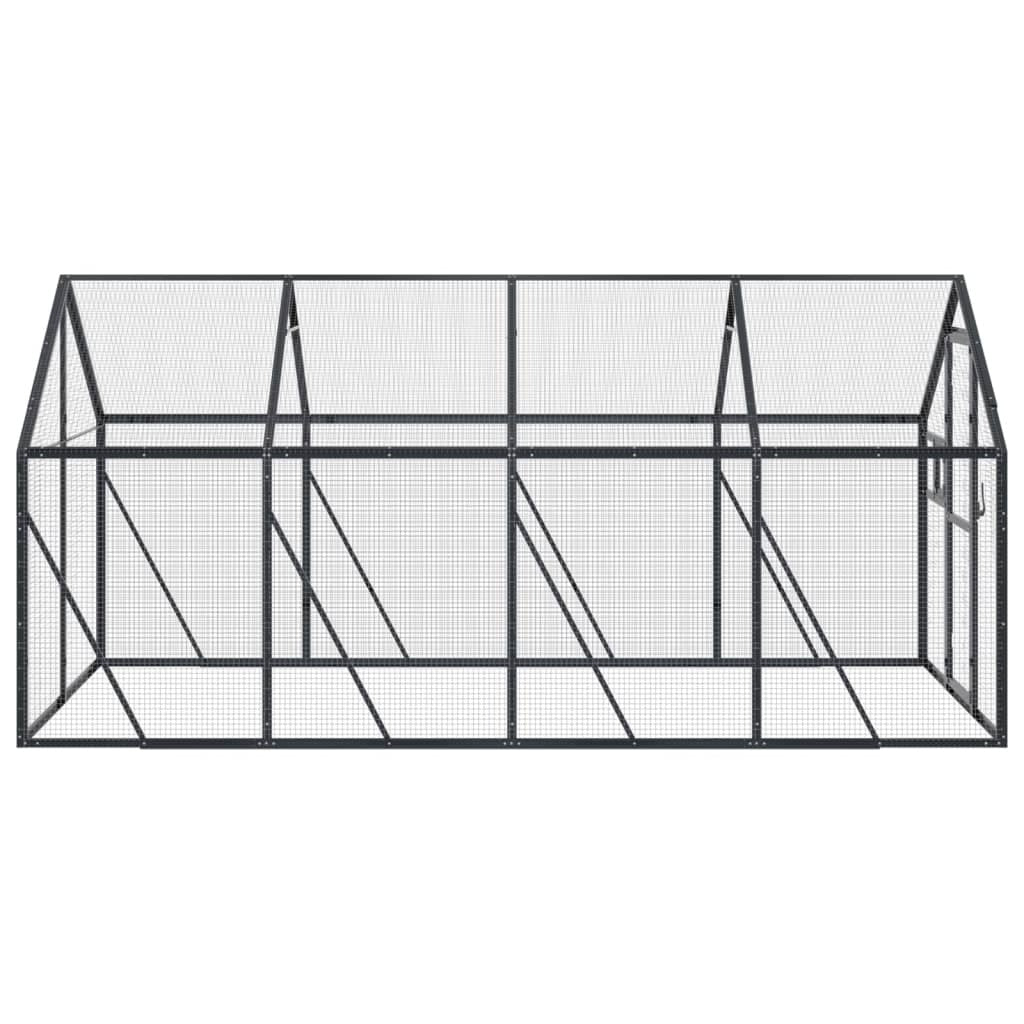 Vidaxl Pajarera De Aluminio Gris Antracita 1,79x4x1,85 M_3