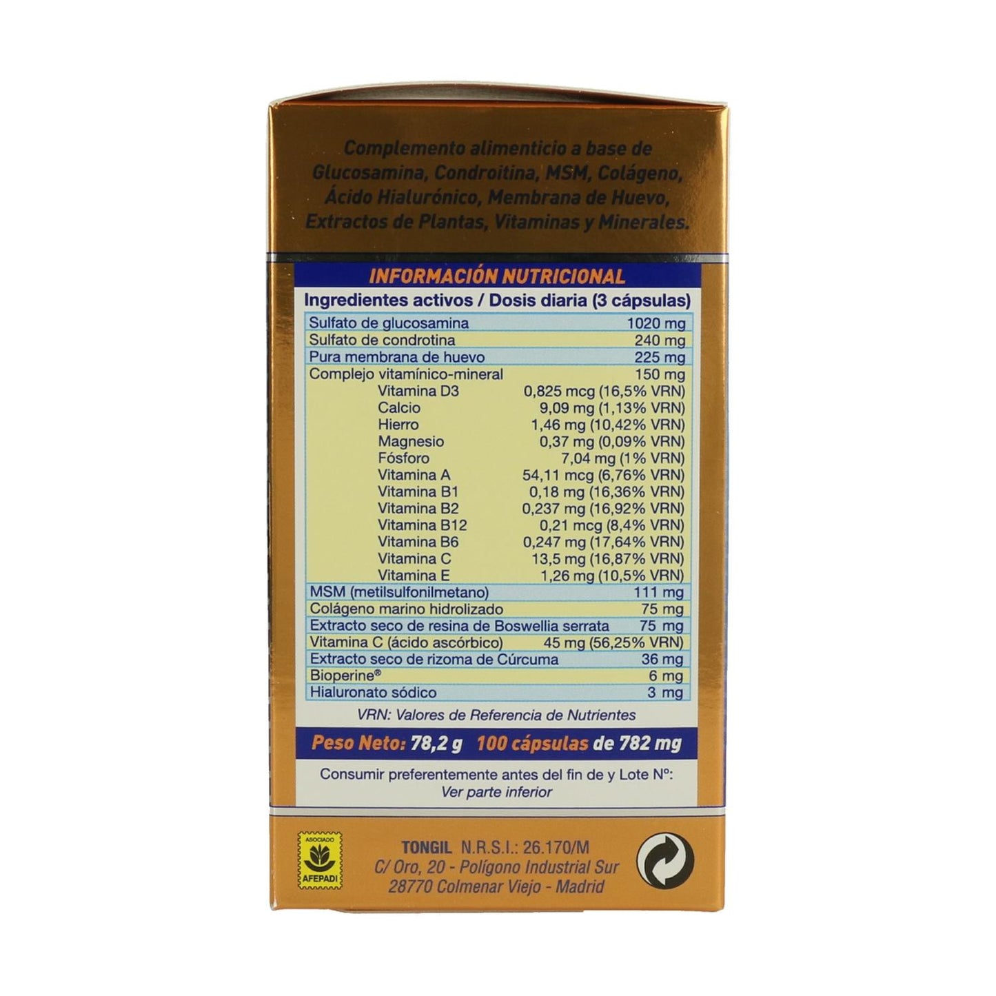 Pack 3x Nivelflex Tongil 782 mg, 100 cápsulas