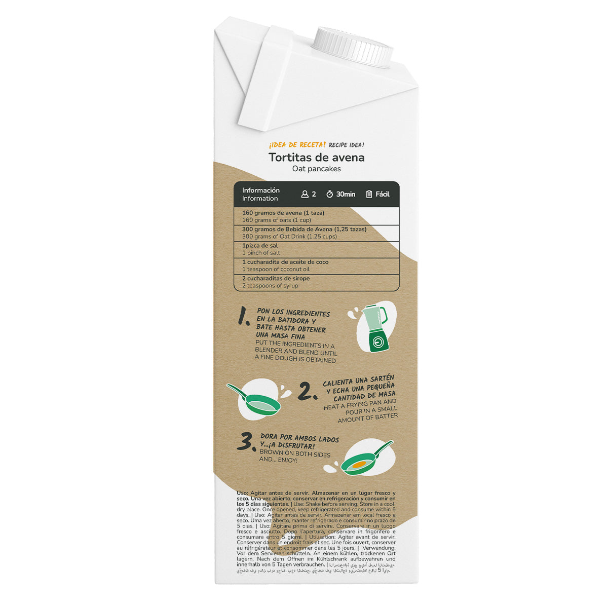 Pack 12x Bebida de Avena ECO Planeta Huerto 1L