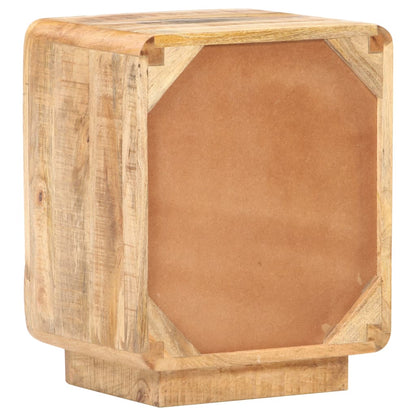 Mesita De Noche De Madera De Mango Rugosa 40x30x50 Cm_2
