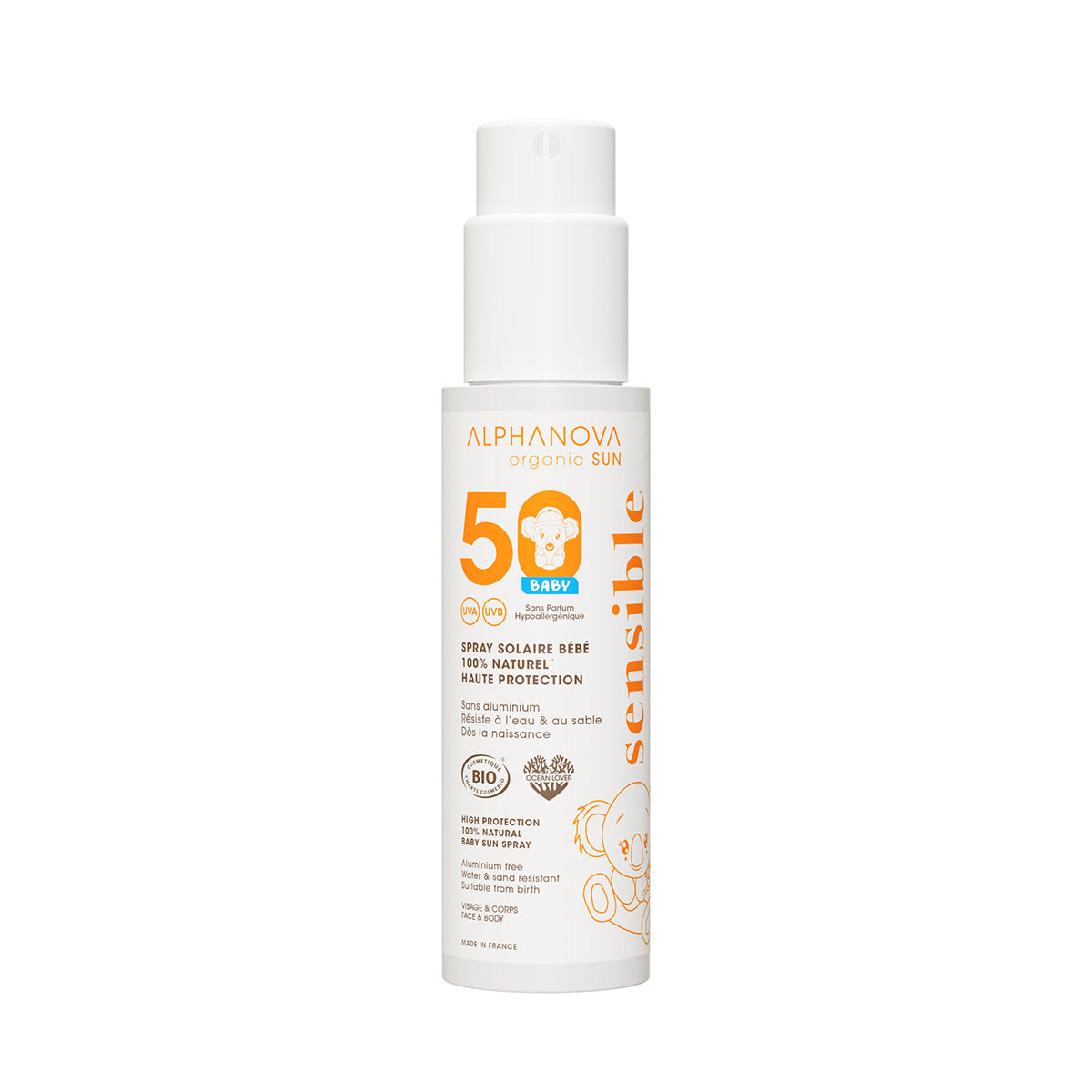 Spray solar bebé bio spf50 Alphanova 100g