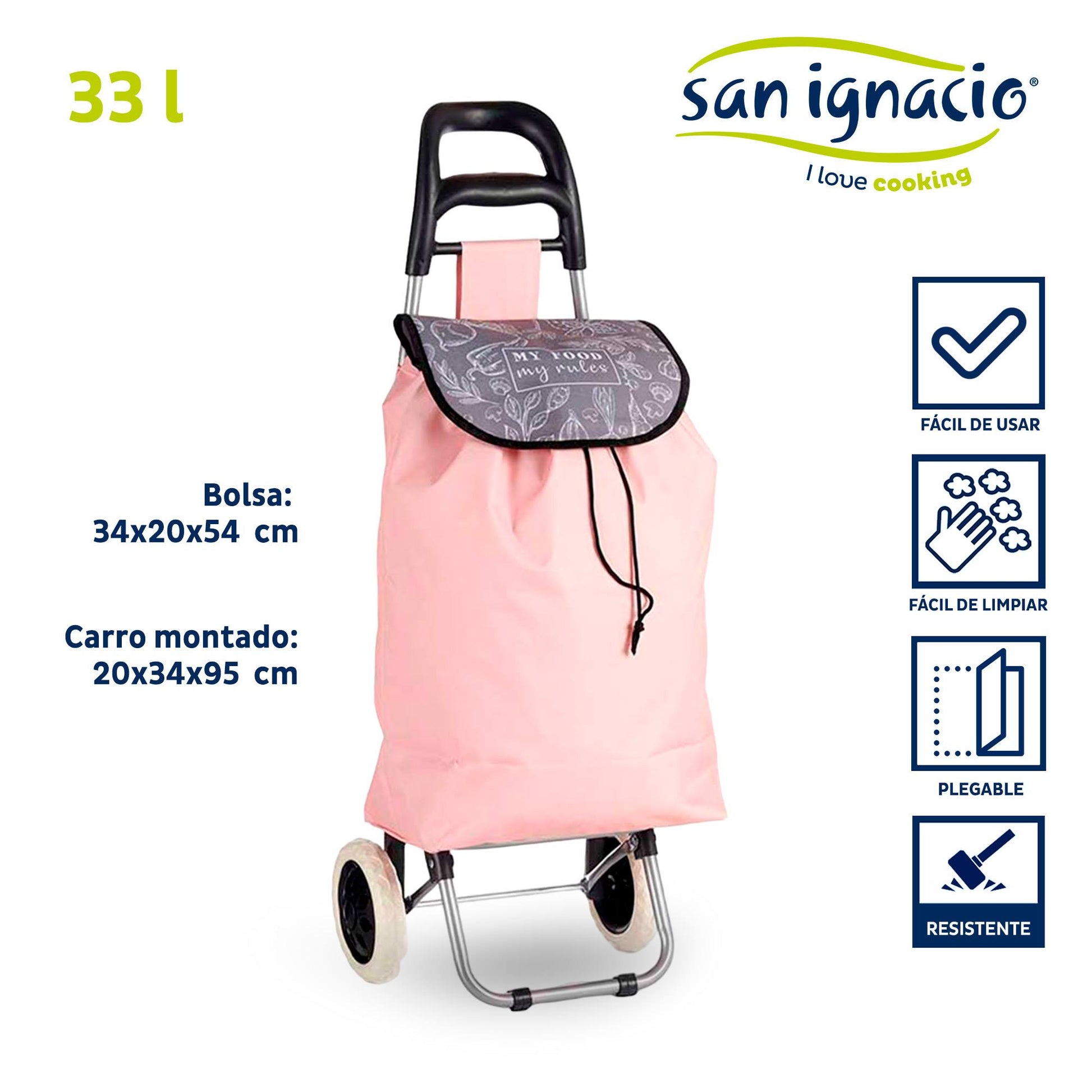 Carro De Compra My Food Kinvara – Práctico Y Elegante Para Tus Compras Diarias_1