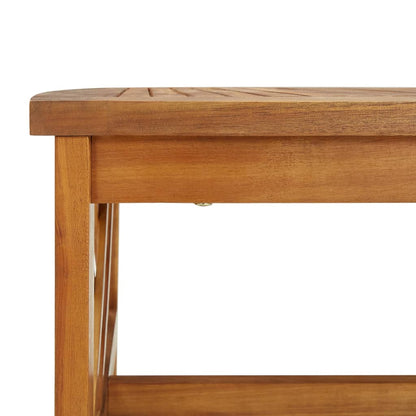 Mesa De Centro De Madera Maciza De Acacia 102x50x43 Cm_3
