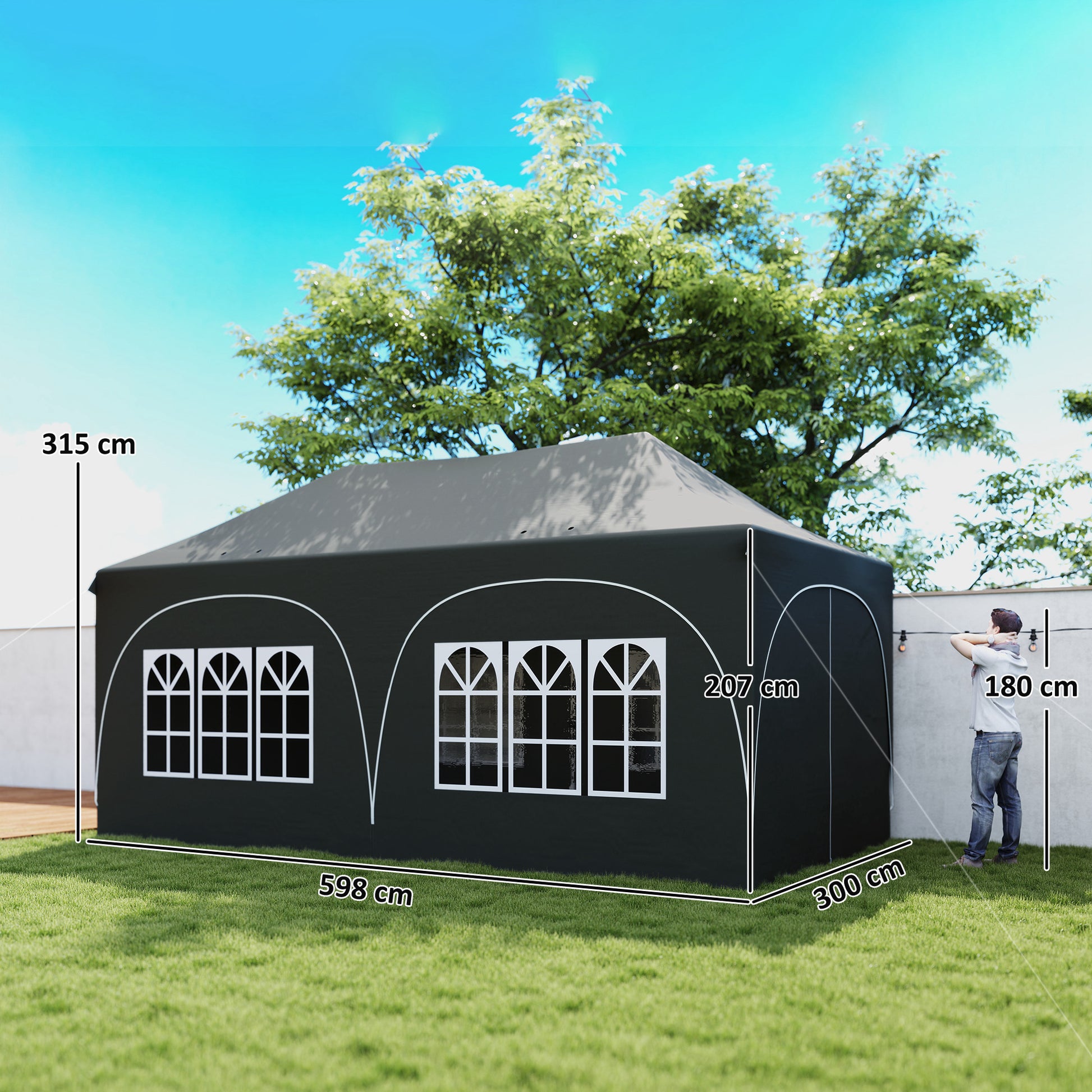 Outsunny Carpa Plegable 6x3 M_2