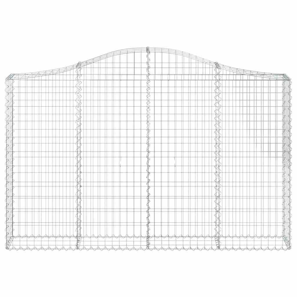 Cestas De Gaviones 3 Uds Forma De Arco Hierro 200x30x120/140 Cm_3