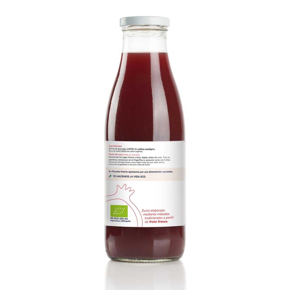 Pack 6x Zumo de Granada 100% fruta exprimida Eco Planeta Huerto 750ml