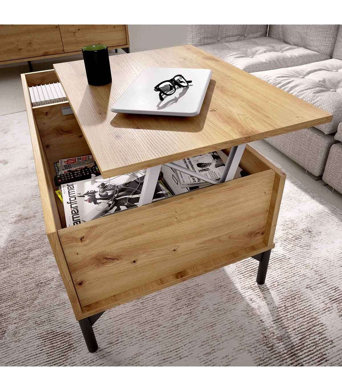 Mesa De Centro Elevable Cazalilla En Nordic, 41 Cm(alto)99 Cm(ancho)60 Cm(largo)_5