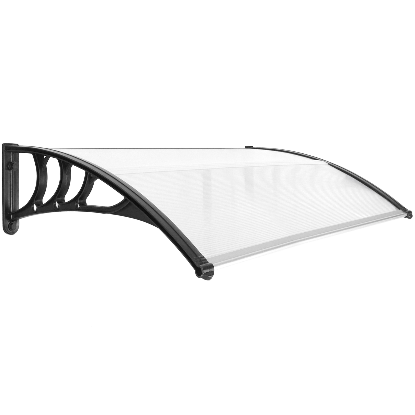 Tejadillo De Protección 150x80cm Marquesina Para Puertas Y Ventanas Negro_0