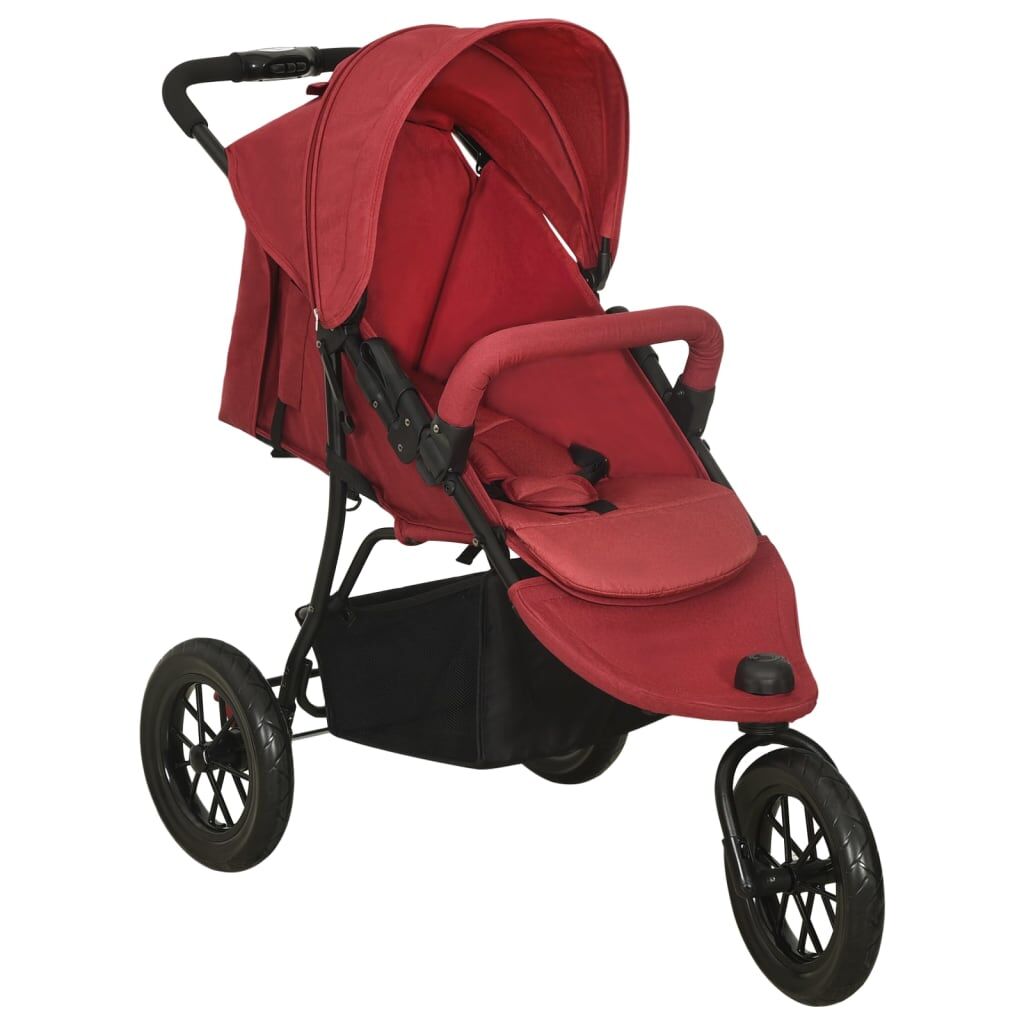 Vidaxl Cochecito De Bebé De Acero Rojo_0