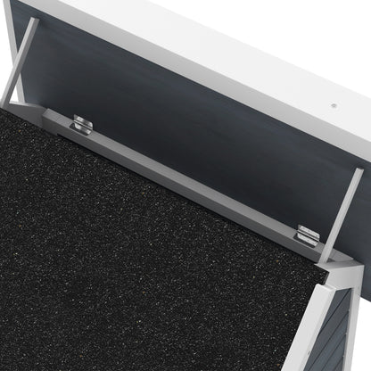 Pawhut Casa Para Gatos De Madera Con Techo Asfáltico Abatible Ventana Y Puertas_4