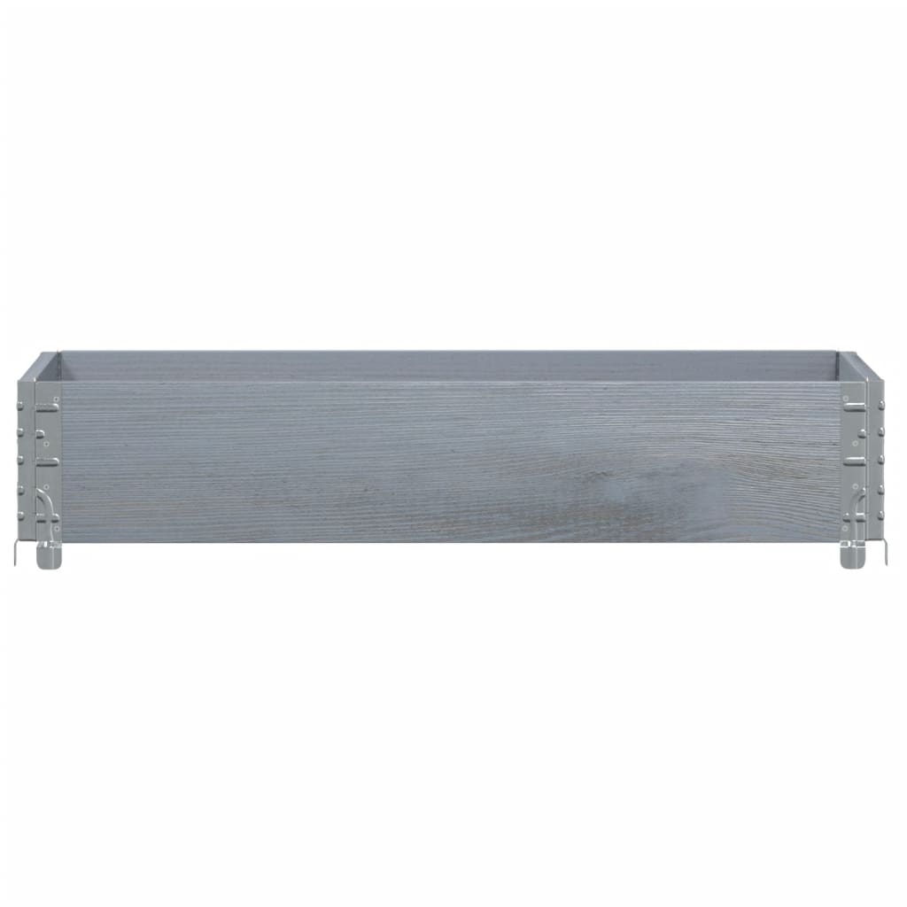 Jardinera De Madera Maciza De Pino Gris 100x50 Cm_2