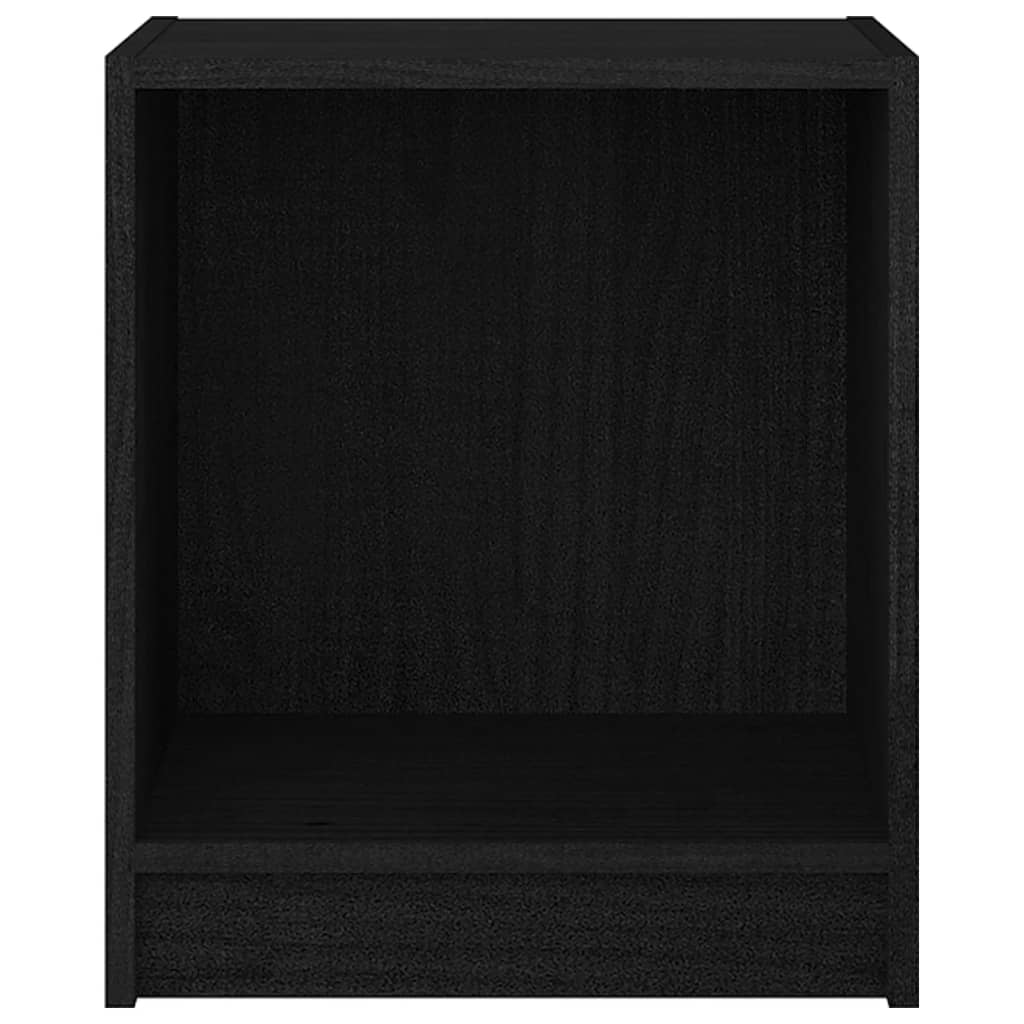 Mesita De Noche 2 Uds Madera De Pino Negro 35,5x33,5x41,5 Cm_4