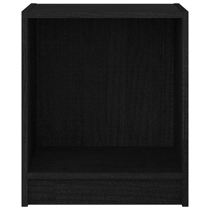 Mesita De Noche 2 Uds Madera De Pino Negro 35,5x33,5x41,5 Cm_4