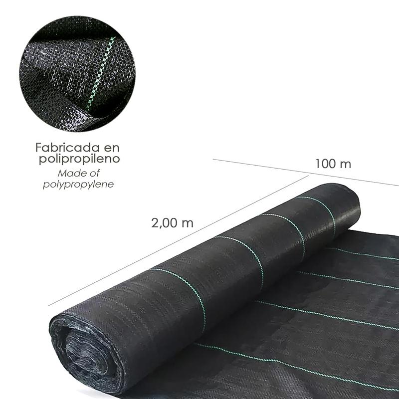 Malla Antihierbas (rollo 2,1x100 Metros) Malla Anti Maleza, Malla Geotextil Jardin, Tela Anti Hierbas Jardin,_1