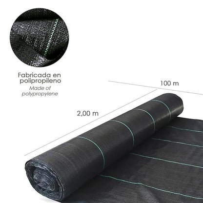 Malla Antihierbas (rollo 2,1x100 Metros) Malla Anti Maleza, Malla Geotextil Jardin, Tela Anti Hierbas Jardin,_1