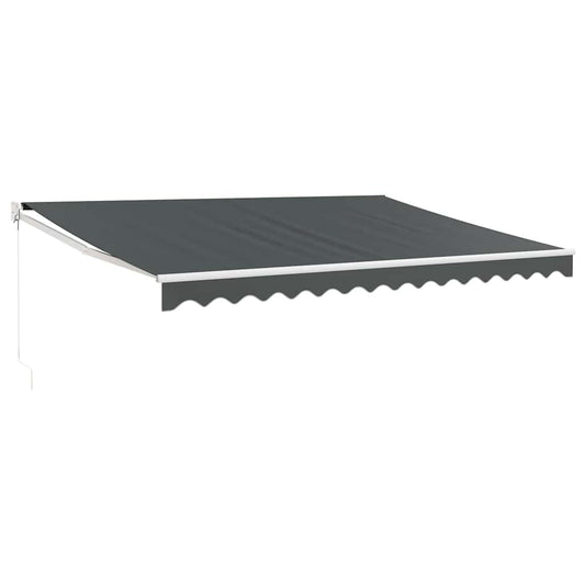 Toldo Retráctil Aluminio Y Tela Gris Antracita 4,5x3 M_0