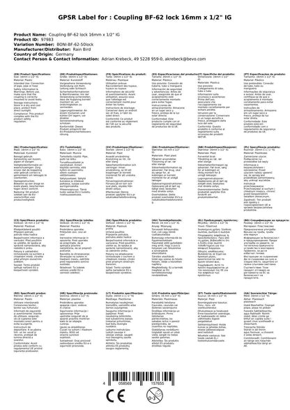 Kupplung Bf-62 Lock 16mm X 1/2 Ig_1