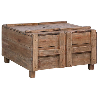 Mesa De Centro Madera Maciza De Caoba 65x65x38 Cm_1