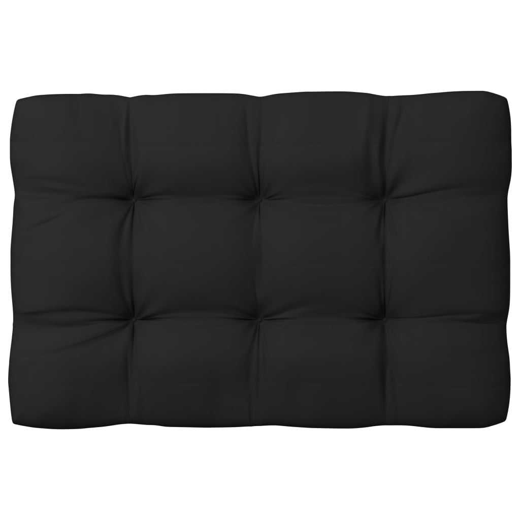 Vidaxl Cojines Para Sofá De Palets 7 Piezas Negro_3