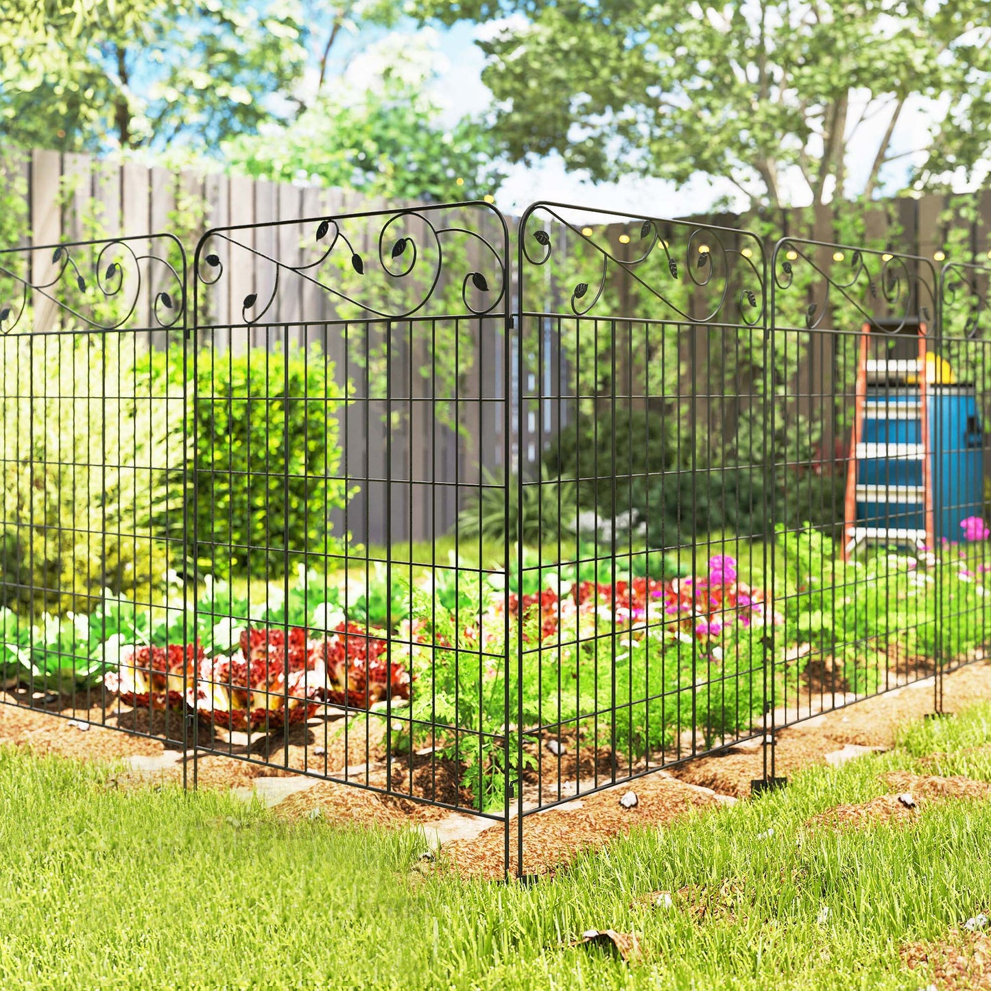 Outsunny Vallas De Jardín Exterior De 4 Paneles 88x110 Cm Con Ángulo Ajustable_3