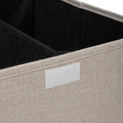 Cesta De Ropa Colors 74l Mdf Y Poliéster Beige Lino_4