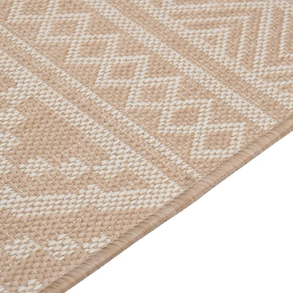 Alfombra De Exterior De Tejido Plano Rayas Marrones 140x200 Cm_3