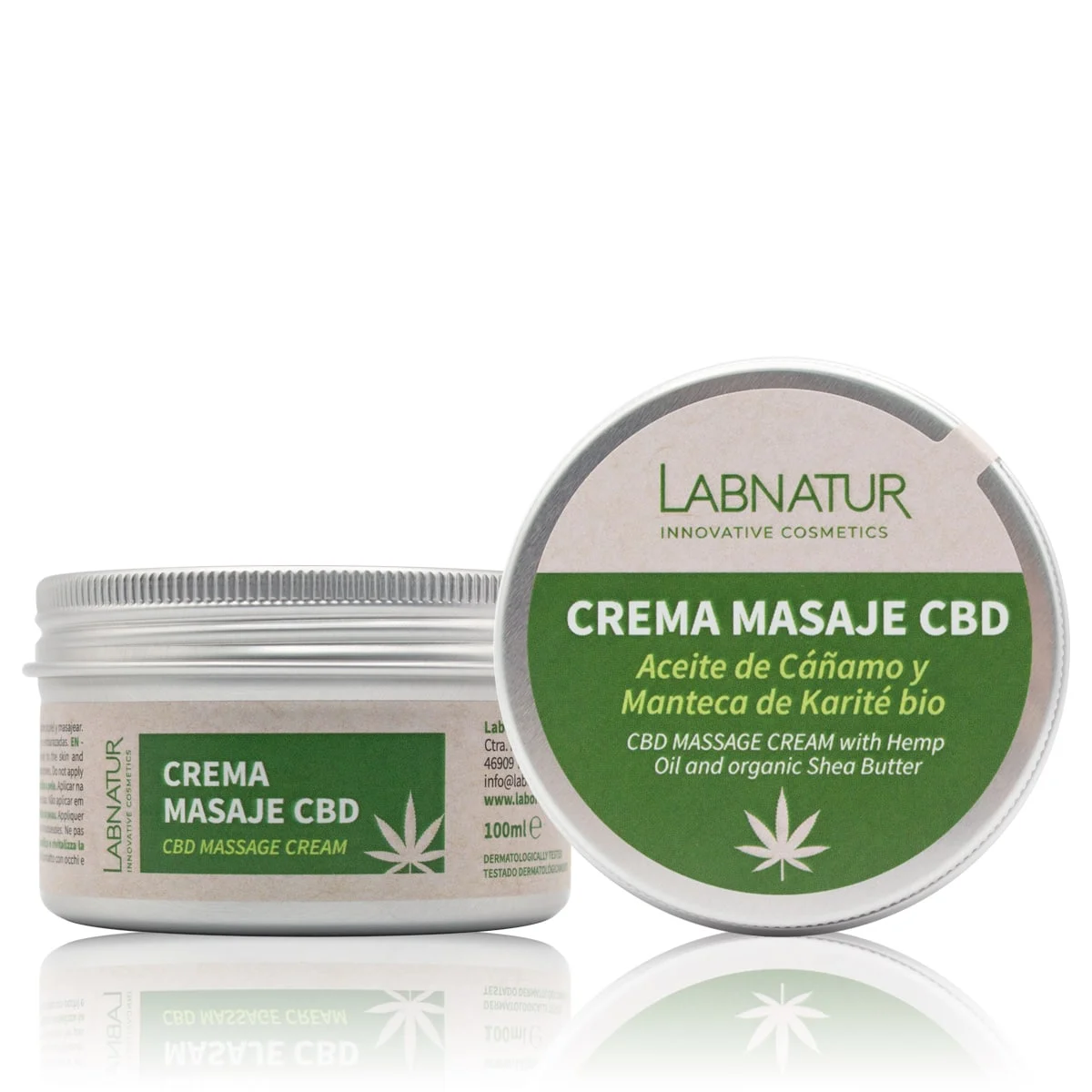 Crema de Masaje con CBD Labnatur 100 ml | Cáñamo y Karité Bio | Hidratación, Firmeza y Confort | Vegano_0