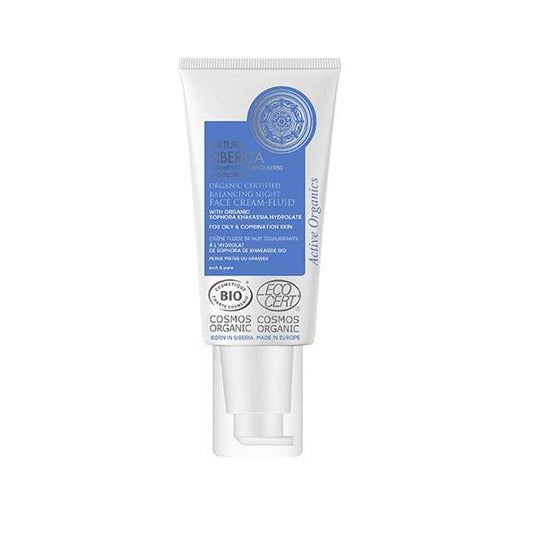 Crema Fluida de Noche Facial Equilibrante para Piel Grasa y Mixta Certificada Orgánica Natura Siberica 50 ml