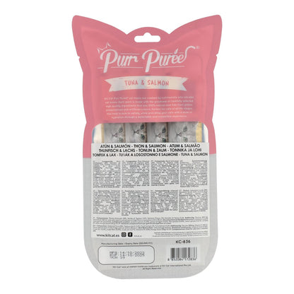 Kit Cat PurrPuree - Atún y Salmón 60 g Snack cremoso para gatos