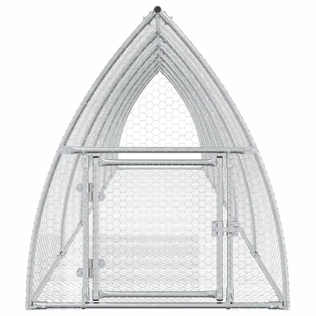Vidaxl Conejera Acero Galvanizado Plateado 600x105x120 Cm_3