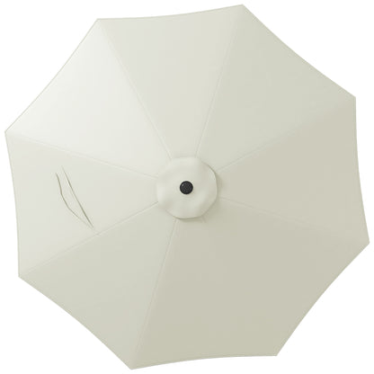 Outsunny Toldo De Recambio De Sombrilla De 3 M Con Ventilación Superior Crema_0