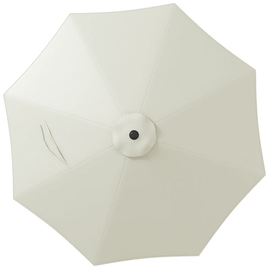 Outsunny Toldo De Recambio De Sombrilla De 3 M Con Ventilación Superior Crema_0