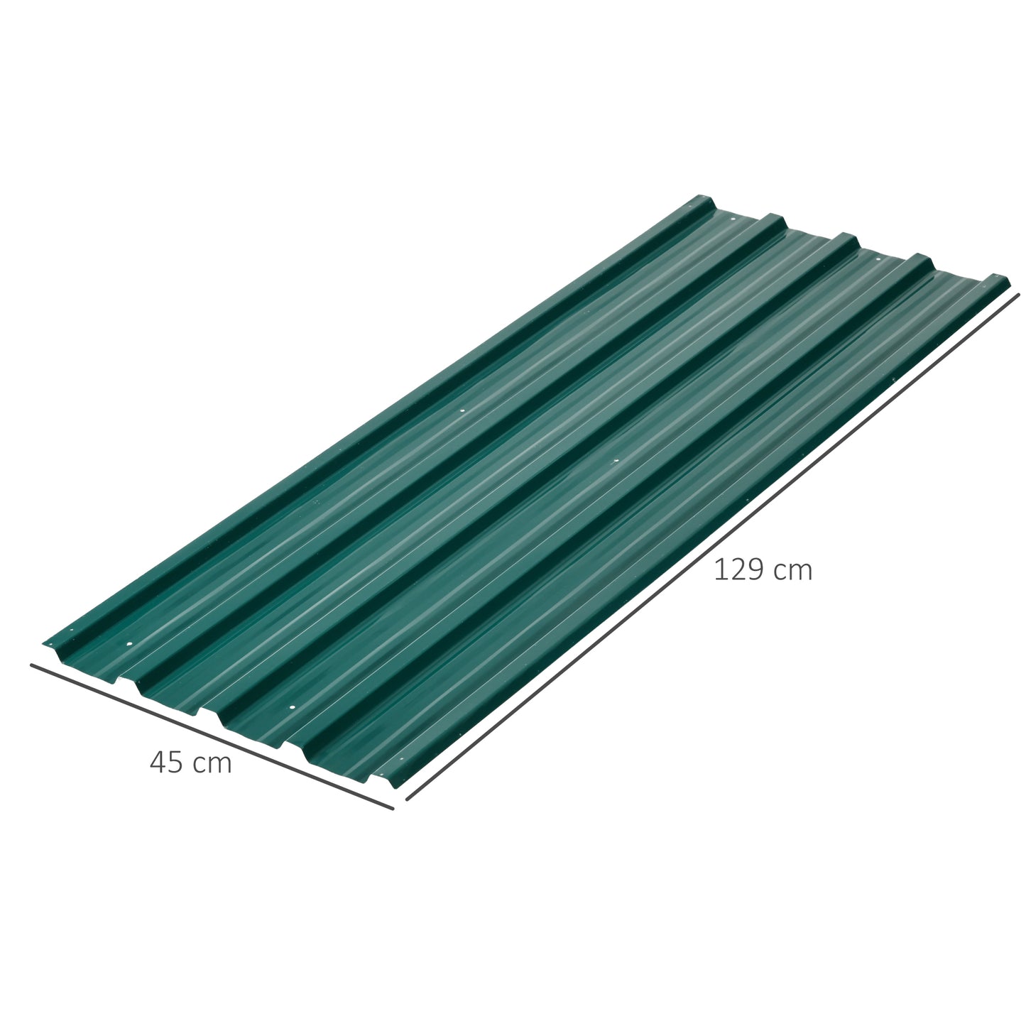 Outsunny Juego De 12 Paneles Para Tejado De Acero Galvanizado 129x45cm Verde_2