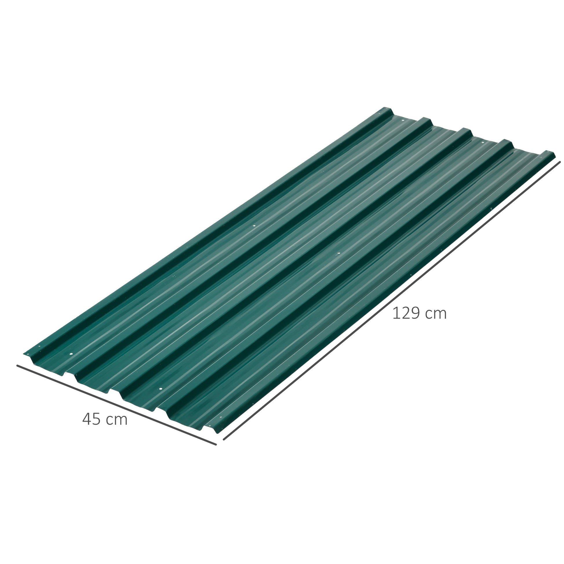 Outsunny Juego De 12 Paneles Para Tejado De Acero Galvanizado 129x45cm Verde_2