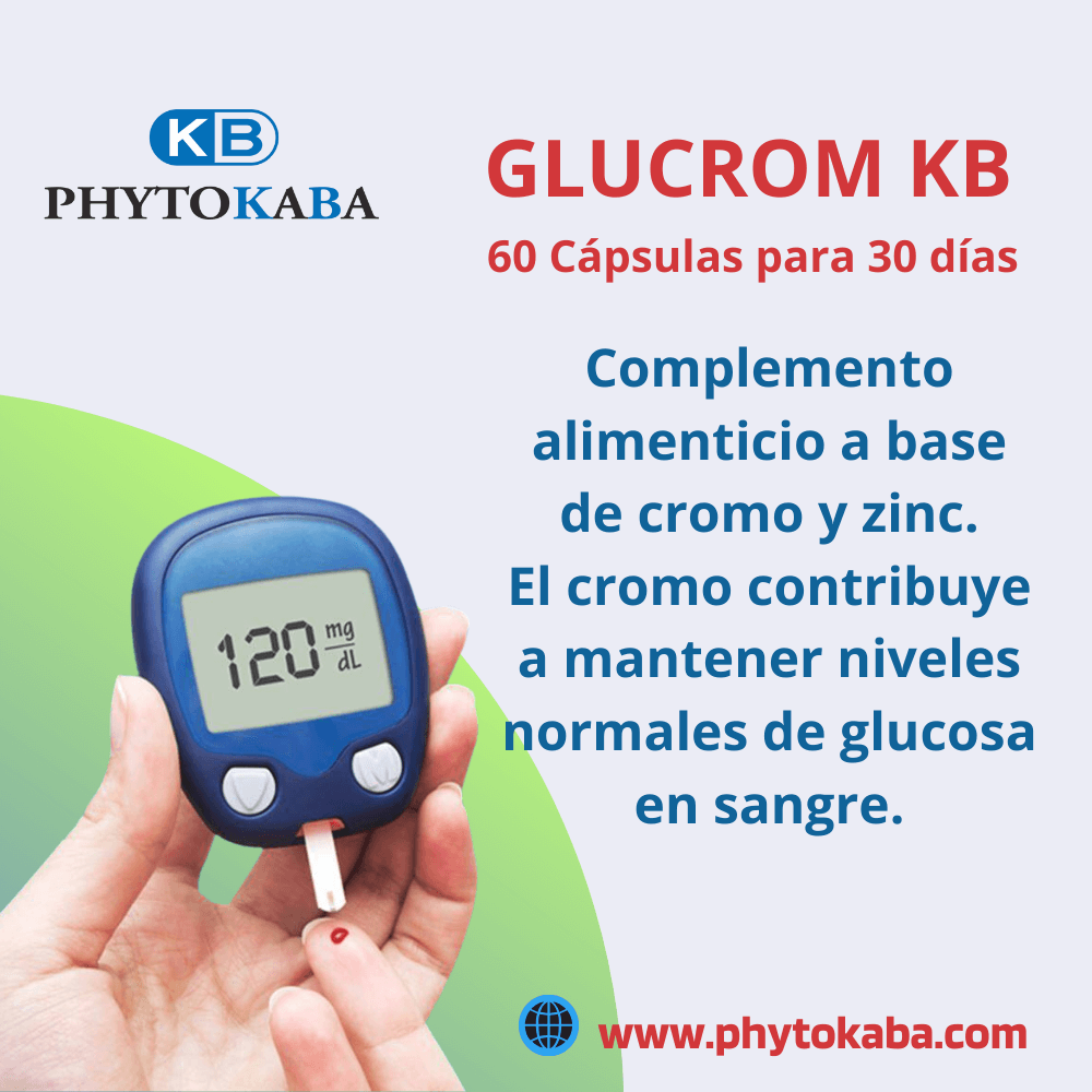 Glucrom Kb 60 Cápsulas A Base De Cromo Y Zinc