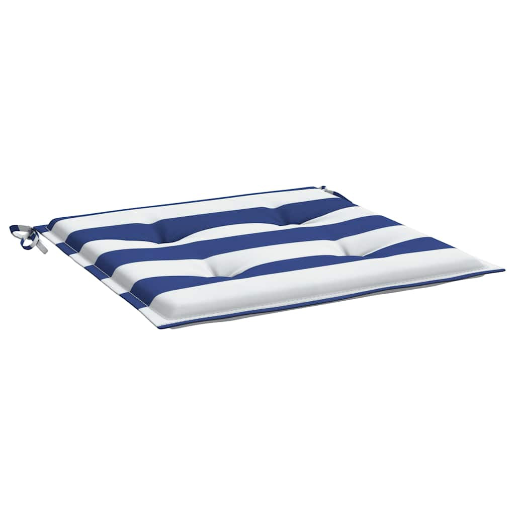 Vidaxl Cojines Silla Jardín 6 Uds Tela A Rayas Azul Y Blanco 40x40x4cm_3