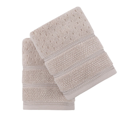 Juego De Toallas De Mano (2 Piezas) Marrón Claro_2