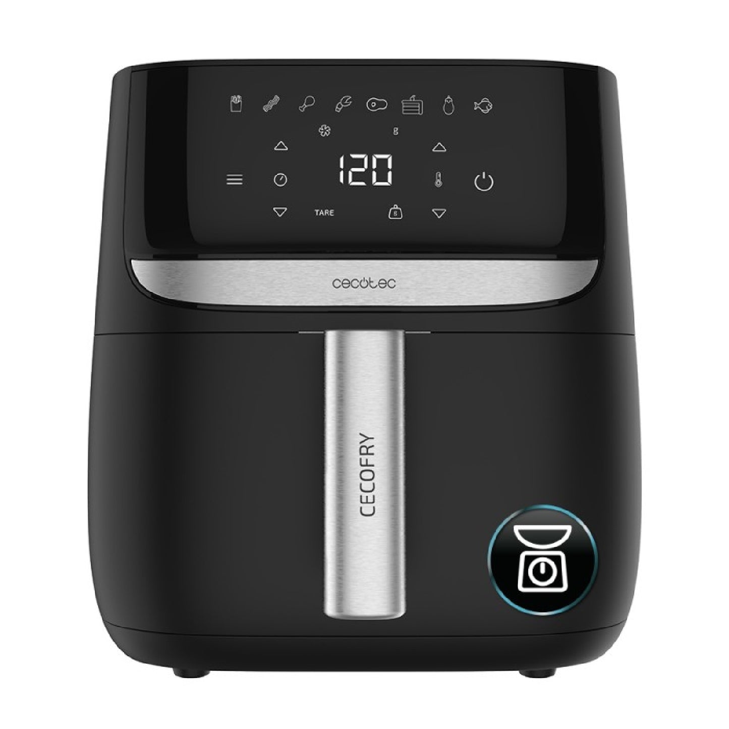 Freidora Sin Aceite 5,5 L De Aire Caliente Con Báscula Cecofry Advance Precision X. 1700 W, Dietética, Táctil, Temporizador, Temperatura Regulable,_0