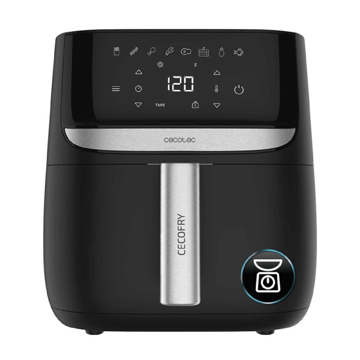 Freidora Sin Aceite 5,5 L De Aire Caliente Con Báscula Cecofry Advance Precision X. 1700 W, Dietética, Táctil, Temporizador, Temperatura Regulable,_0