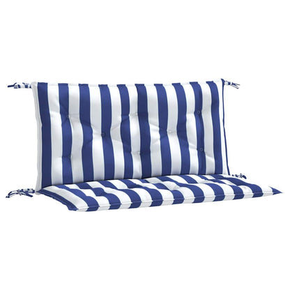 Vidaxl Cojines Banco Jardín 2 Uds Tela A Rayas Azul Blanco 100x50x7 Cm_0