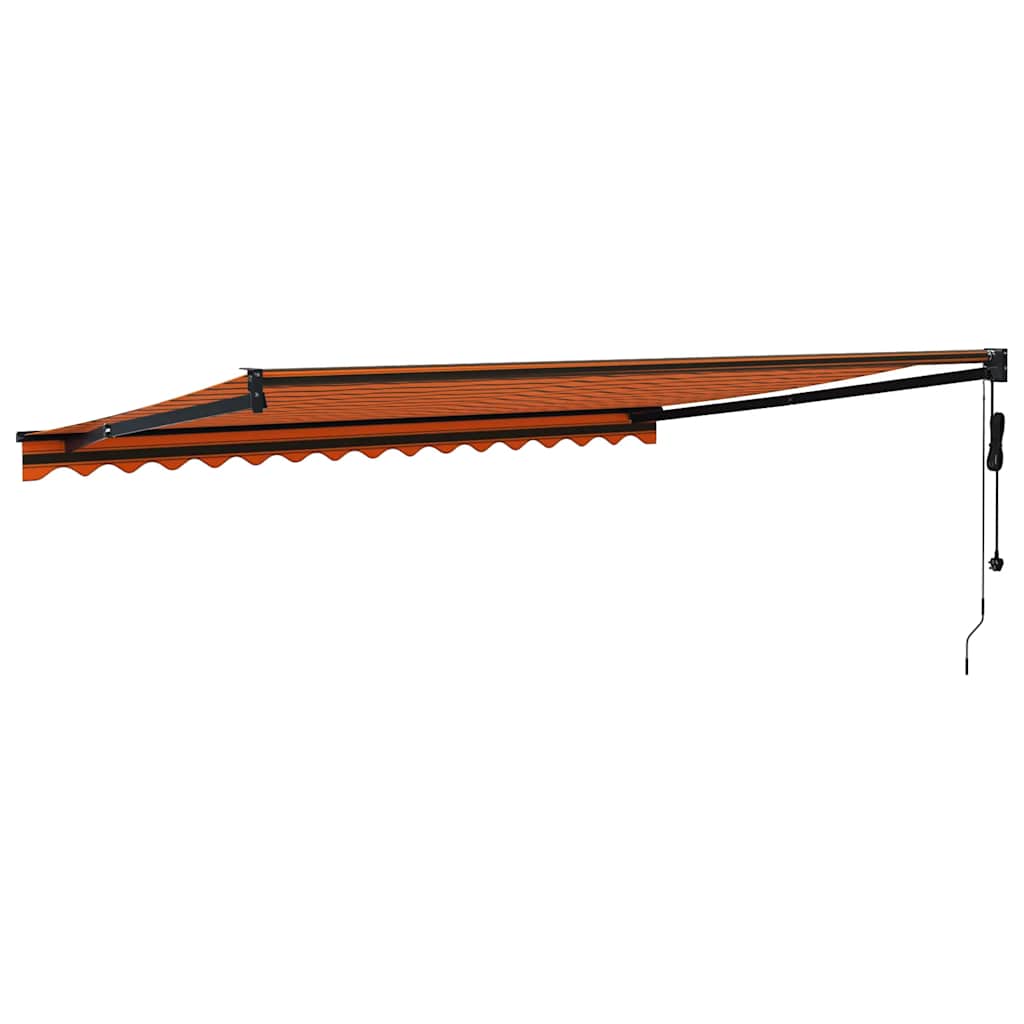 Toldo Retráctil Automático Naranja Y Marrón 4x3 M_4