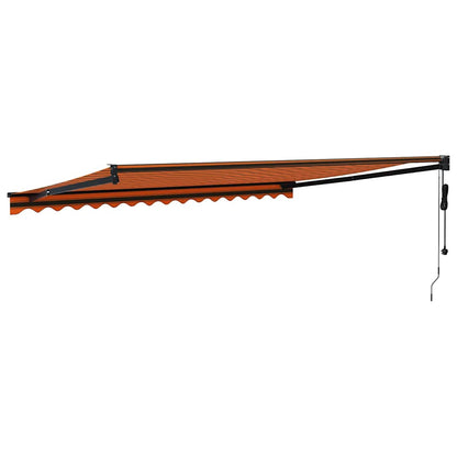 Toldo Retráctil Automático Naranja Y Marrón 4x3 M_4